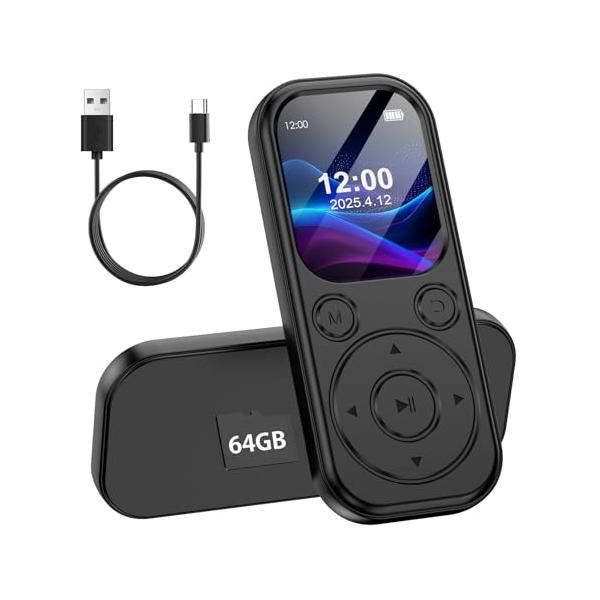 MP3プレーヤー 64GB Bluetooth 5.3 mp3プレイヤー 最大128GBのSDカード