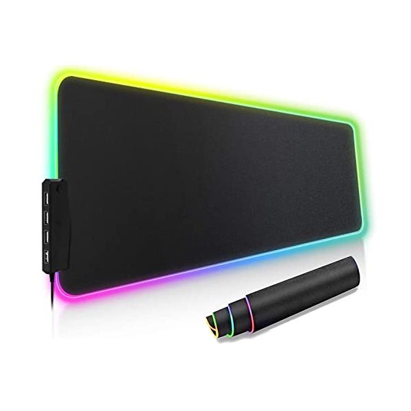 ゲーミングマウスパッド 大型キーボードパッド 防水RGB ズレない設計