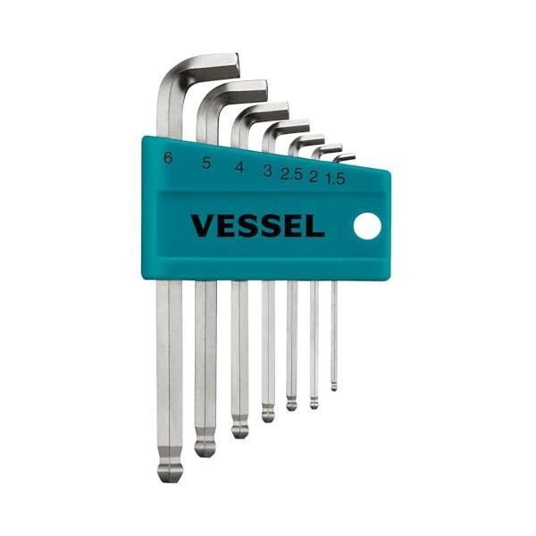 他サイト： ベッセル(VESSEL) 六角棒 ボールポイント L型レンチ ショート 7本組 8207BP-Sの商品画像