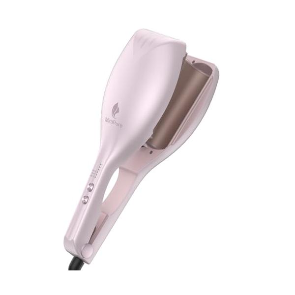 Miropure ヘアアイロン ウェーブアイロン カールアイロン 40ｍｍ 挟むだけでカールできる 160℃〜200℃ タイマー設定 千万級マイ