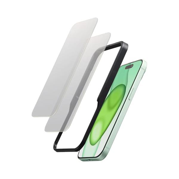 他サイト： エレコム 2枚入りiPhone 16 / iPhone 15 ガラスフィルム 硬度10H Dragontrail(R)X 強化ガラス 指紋防止の商品画像