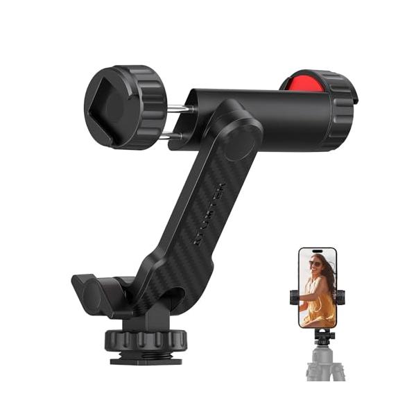 他サイト： ATUMTEK（アトムテック）携帯ホルダー 三脚 360度回転なスマホスタンド、ダブルコールドシュー搭載、超軽量で持ち運び便利な三脚スマホホルダの商品画像