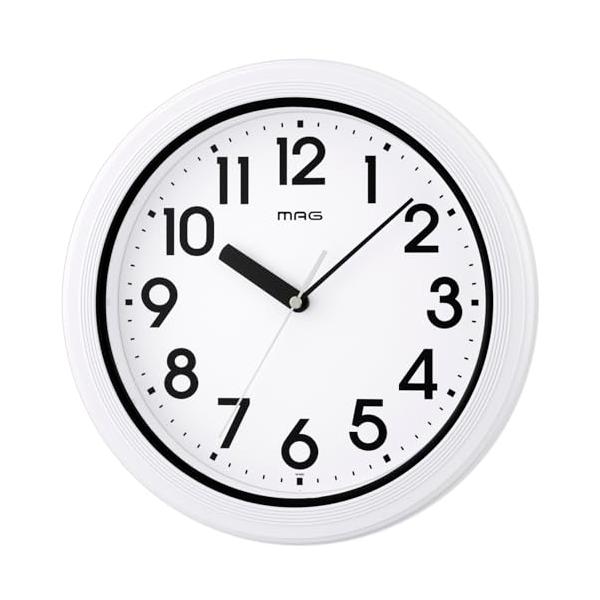他サイト： MAG(マグ) 掛け時計 壁掛け時計 アナログ 防水 防塵 厨房 水回り 工場 脱衣所 風呂 ガレージ IP67 プラスチック 静音 連続秒針の商品画像