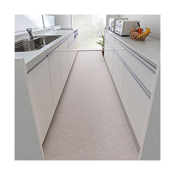 他サイト： Sanko サンコー 廊下敷き ロングマット キッチンマット カーペット はっ水 消臭 日本製 60×240cm ライトベージュ フラットタイプの商品画像