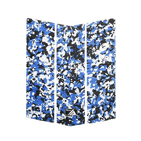 ブルー/-/-・Color:ブルー・サーフィン用 フロントデッキパッド・3M防水テープは横に広げてどんな形にも貼り付けることができるので、どんなボードにもフィットします。・サイズ：高さ約33ｃｍ×最大幅約40ｃｍ・構成：３ピース・裏面は両面...