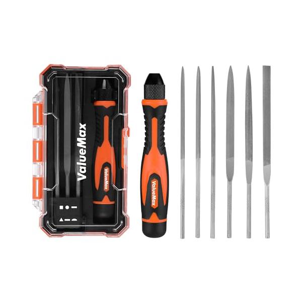 ValueMax ヤスリセット 7本組(ヤスリ6本 ハンドル1本) ミニやすり