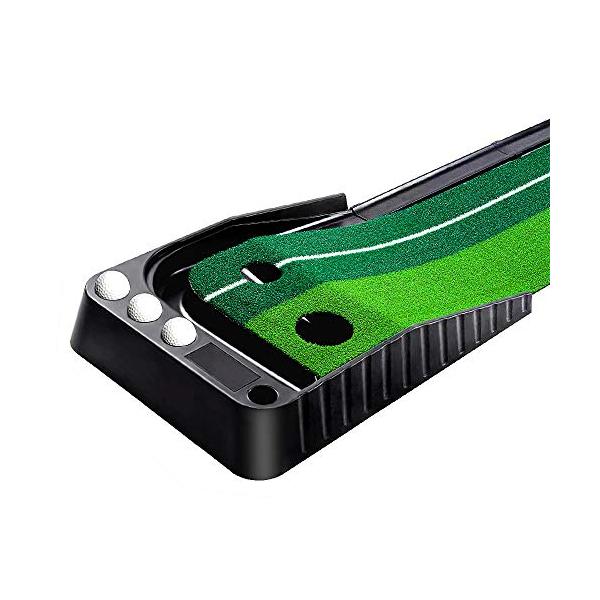 他サイト： Mibril パターマット ゴルフ練習パット パッティングマット スイング練習 自動返球 人工芝 パター技術向上 折り畳み 収納しやすい(幅30の商品画像