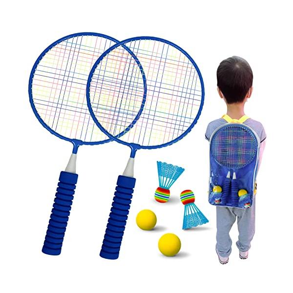 アウトドアバドミントン　親子セット Amazon | roseddy バドミントンラケット 子供 軽量 バドミントン