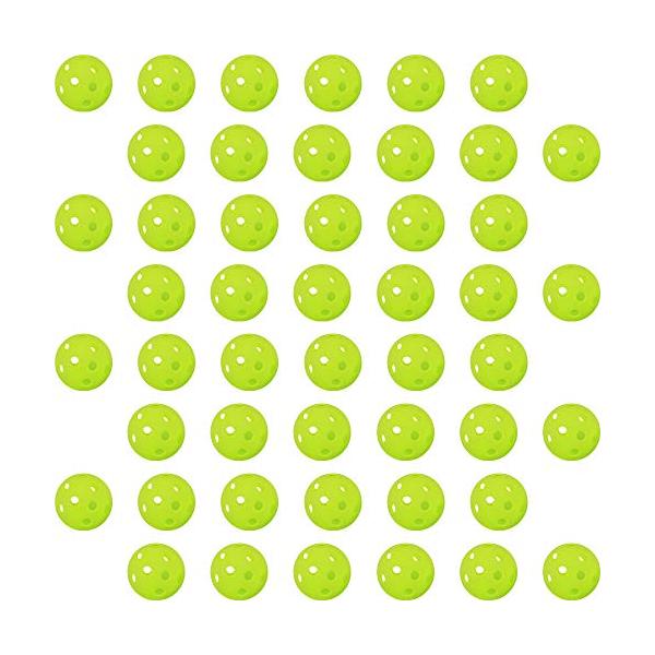 他サイト： GP (ジーピー) 野球 バッティング トレーニングボール 穴あきボール トスバッティング練習 軽量PE素材 ライトグリーン [42mm][48の商品画像