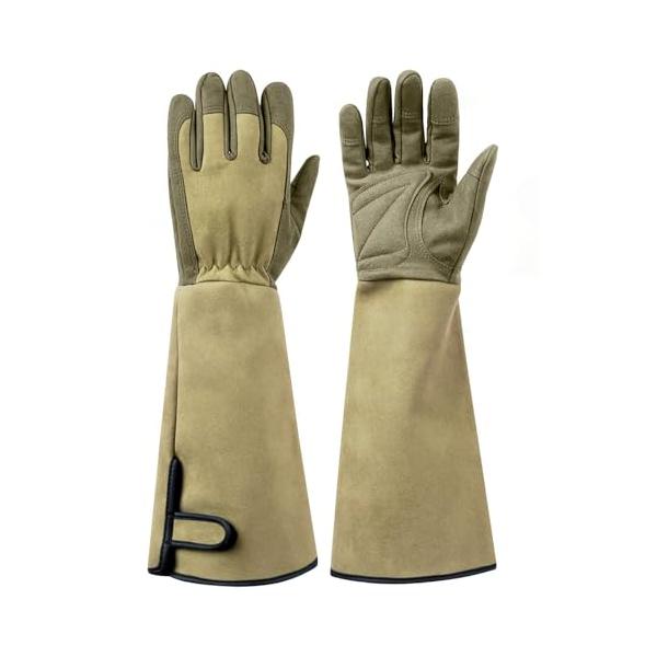 シンプルグリーン/L/-・Size:L・マイクロファイバー材質＆長袖仕様柔らかくて軽い+丈夫なマイクロファイバー生地を採用し、通気性と柔軟性に優れています。長袖のデザインは、肘までしっかり覆い、バラの棘や枝の切り口から守ってくれます。