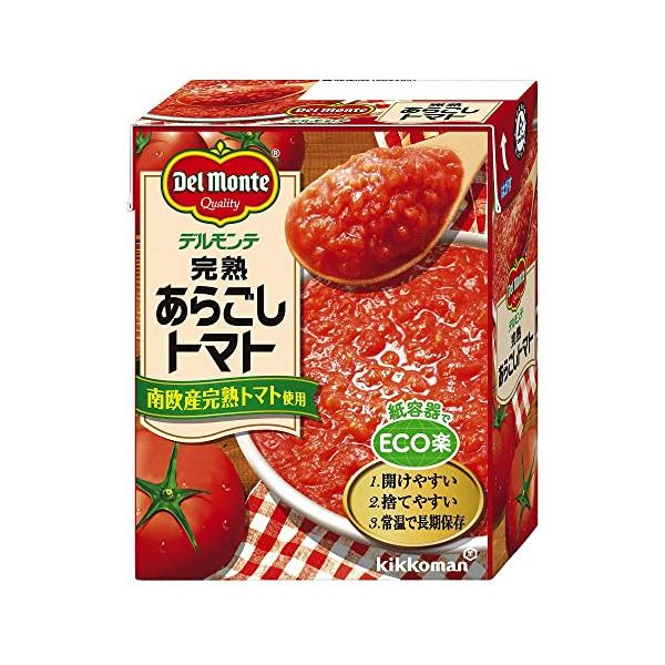 他サイト： キッコーマン食品 デルモンテ 完熟あらごしトマト 紙パック トマト缶 缶詰 388g×12個の商品画像