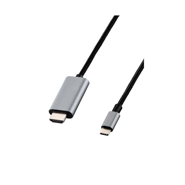 他サイト： エレコム usb c - HDMI 変換ケーブル 4K/30Hz ナイロンメッシュ 高耐久 マルチディスプレイ ミラーリング 1m アダプタ iの商品画像