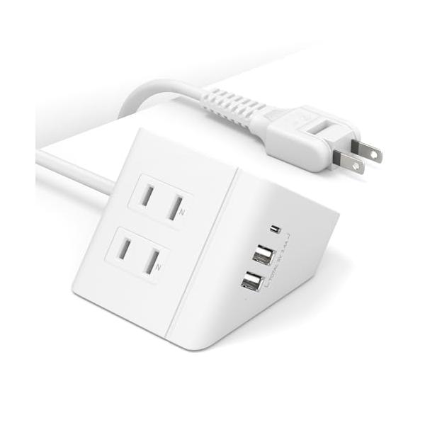 ホワイト（2USB-A+1USB-C）/-/-・Color:ホワイト（2USB-A+1USB-C）・パッケージ個数:1・?1台7役このたこあしコンセントは４つAC差込口と３つUSBポートの組み合わせ、コンセント不足を解消！電源タップは各US...