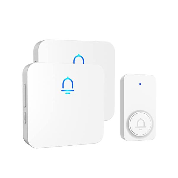 SECRUI ワイヤレスチャイム 受信機 2個 玄関チャイム 送信機 電池式