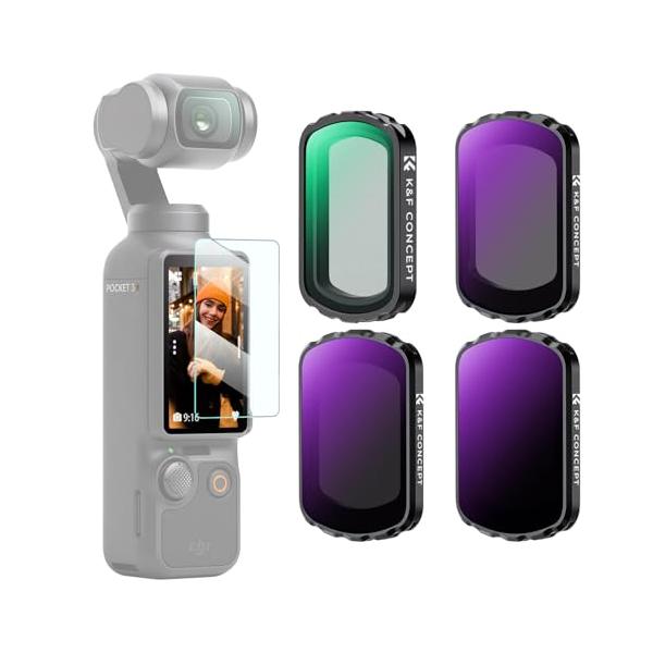 K&F CONCEPT DJI OSMO Pocket 3用 レンズフィルターセット (1/4
