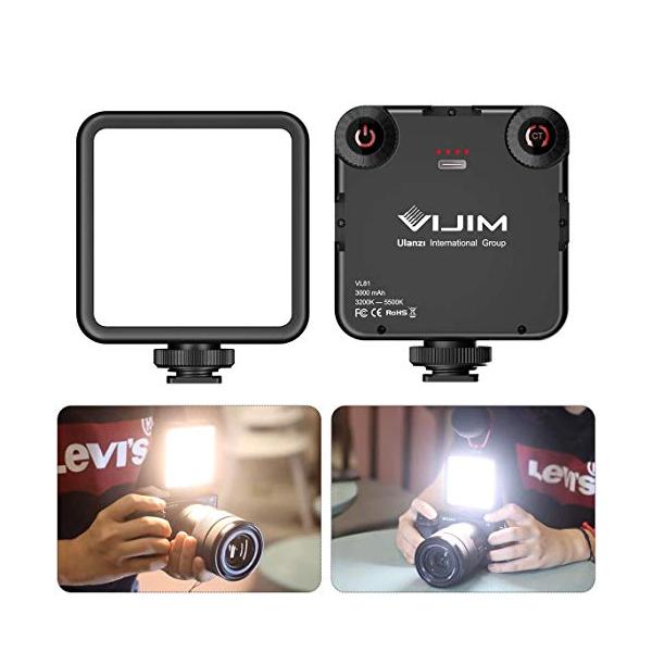 他サイト： Ulanzi VL-81 LEDビデオライト 小型 充電式 3000mAh Type-C 3200k-5600k CRI95+ 色温度調整 スマの商品画像