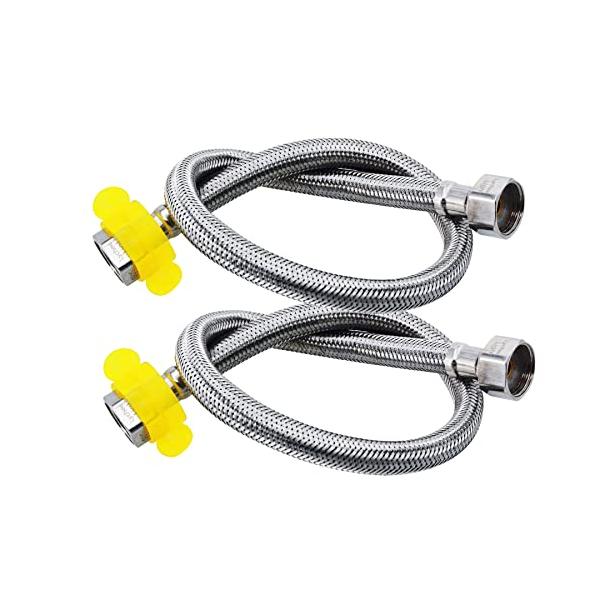 -/120CM/-・Size:120CM・パッケージ個数:2・ホースナットをアップグレード:ホースお客様からのフィードバックによって、我々はホースのナットをアップグレードすることした。新しいホースは、ステンレス鋼の厚めのナットを使用し、より...