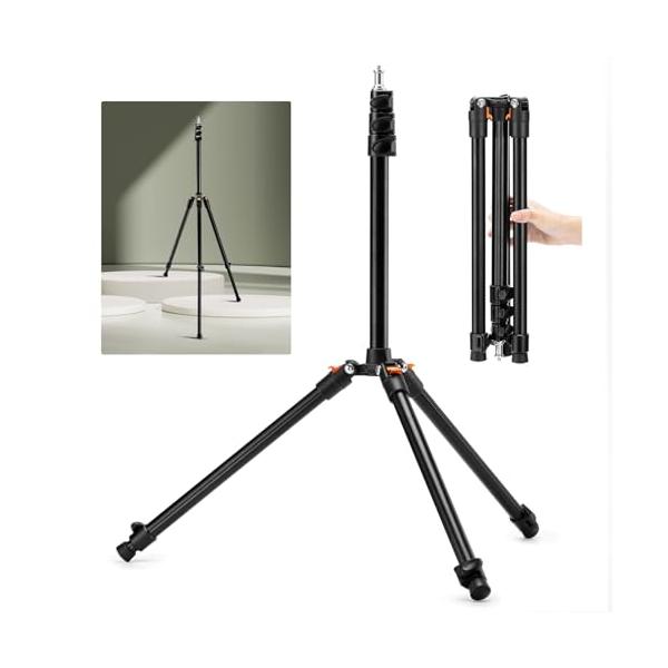 K&F CONCEPT 撮影用 ライトスタンド 53~200cm ストロボ スタンド 平