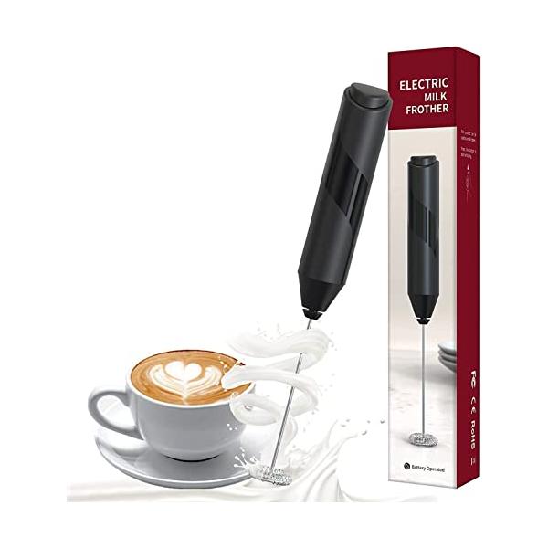 MAEXUS 電動ミルク泡立て器 ハンドヘルド泡立て器 - コーヒー撹拌飲料ミキサー、カプチーノ、スムージー、抹茶、ホットチョコレート ミニ泡立