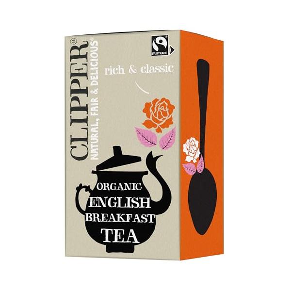 他サイト： クリッパー ティー オーガニック イングリッシュ ブレックファスト 20 ティーバッグ 紅茶、フェアトレード、イギリス産、ナチュラル、プレミアムの商品画像