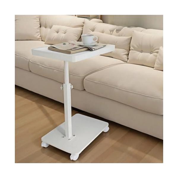 ホワイト 40*30*45~77cm/40*30*85cm/10666147・Color:ホワイト 40*30*45~77cm・★コの字型デザインを採用することで、ソファーの座面下に差し込んで近くに引き寄せてご使用いただけます。ちょっとした...