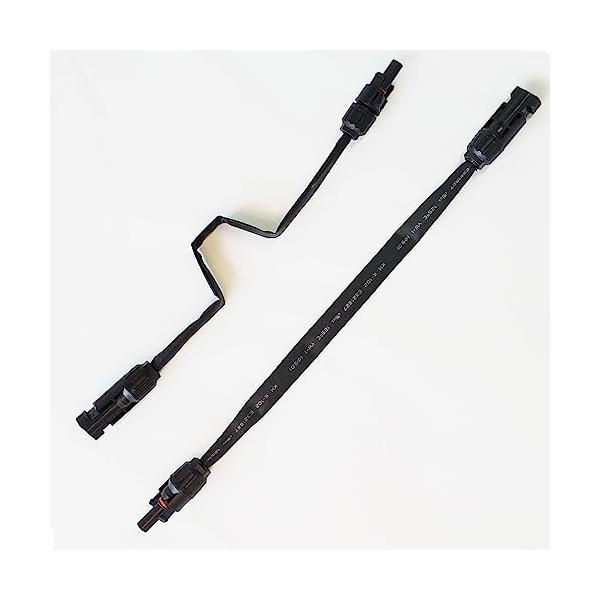 鉄/-/AUSO50・{スルーウィンドウケーブル} 超薄型、折り曲げなソーラー充電ケーブル、バルコニーや窓際、屋根、車中泊など、長時間でも短時間でも使用、有効長50cm、6mm2の生産仕様、800W以上のソーラーパネルを接続、35Aの大電流...