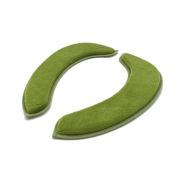 藤栄(FUJIEI) ホイップ 便座クッション Lite 厚さ2cm グリーン | 吸着 便座シート 便座カバー トイレファブリック トイレカバ