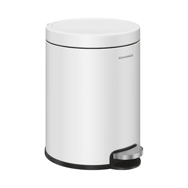 SONGMICS ゴミ箱 ふた付き 6L 足踏み式 おしゃれダストボックス