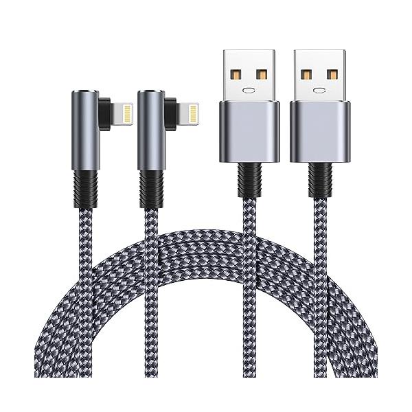 他サイト： ライトニングケーブル l字 Aioneus 1.8m iPhone 充電ケーブル 2本セット Lightning l型 充電器コード アイフォンの商品画像