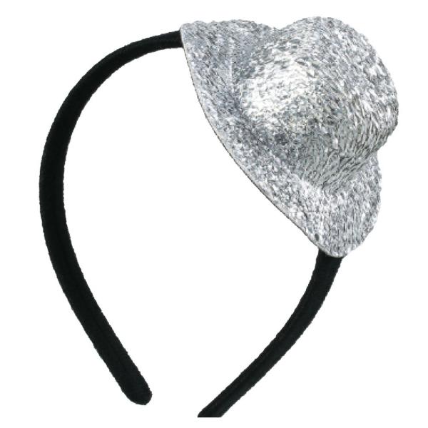 ミニサイズなのに主役級！華やかカチューシャ！　　キラキラのミニ帽子がちょこんと乗った、かわいらしい子供向けカチューシャです。スパンコールが光を反射し、ハロウィン、ダンス発表会、パーティーなどの衣装にぴったりな華やかアクセサリーです。カチュー...