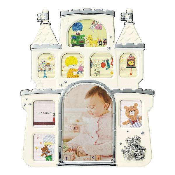 たくさんの窓が並んだお城のフレーム。<br><br>【サイズ(mm)】<br>●写真サイズ：ポストカードサイズ１枚＋ミニサイズ８枚<br>●外寸：235×287<br>●内寸：78...