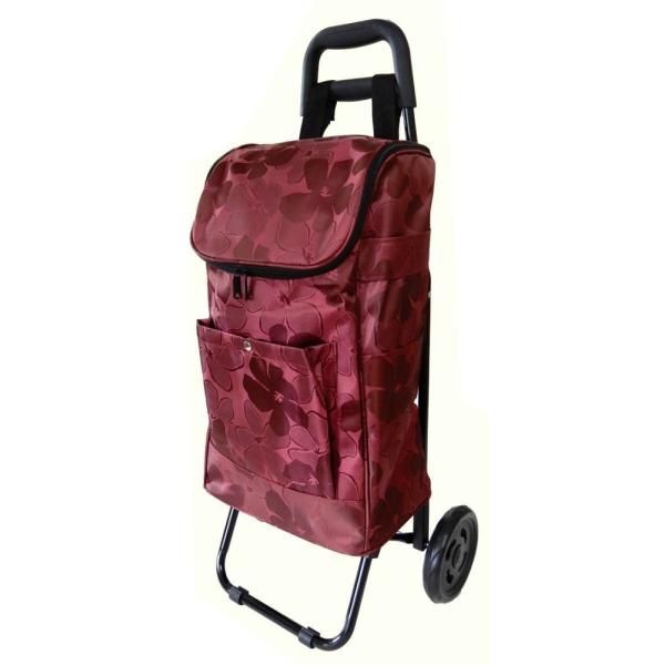 ●軽くて便利な2輪キャリー　●シックで丈夫なジャガード織りの新シリーズです　　◆仕様　・品名:品名:ジャガード2輪キャリー　・サイズ:H86×W31×D29cm(フレーム)、H50×W30×D20cm（袋サイズ）　・ファスナー/ポケット:上...