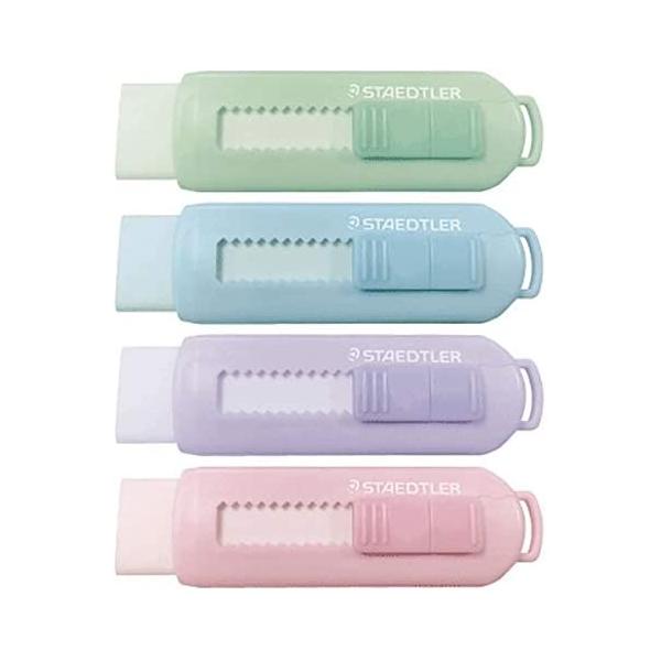 メール便発送 ステッドラー PVC フリーホルダー字消し パステルカラー 1個（色指定不可） 525PS1P-1