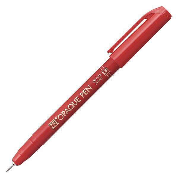 （まとめ買い）呉竹 ジグ オペークペン 超極細タイプ 線幅0.1mm UF OP-330 〔12本セット〕