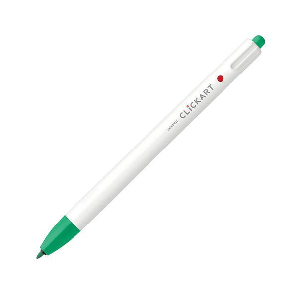 【まとめ売り】レアペン❗️ クリッカート （まとめ買い）ゼブラ ノック式水性カラーペン 緑 WYSS22