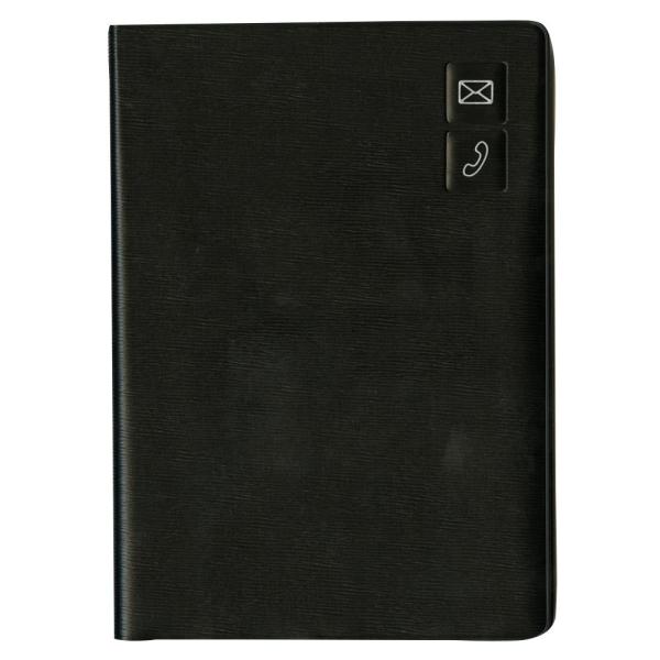（まとめ買い）ダイゴー 大きく書ける住所録 A5 ブラック H8079 〔2冊セット〕