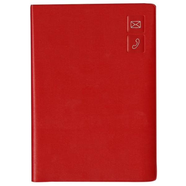 （まとめ買い）ダイゴー 大きく書ける住所録 A5 レッド H8080 〔2冊セット〕