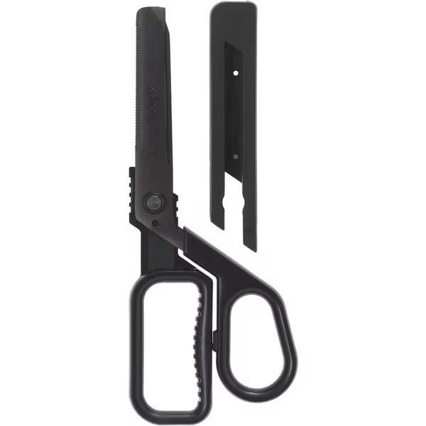 メール便発送 レイメイ藤井 ZACCC マグネット付き多機能ハサミ チタンコート オールブラック SH1358B