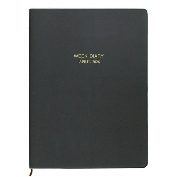 メール便発送 コレクト 2026年4月始まり手帳 ウィークダイアリー A4 糸かがりとじ 差込表紙 D-4624