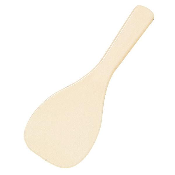 （まとめ買い）エンテック しゃもじ PP 飯杓子 小 16cm No.102 クリーム 抗菌 〔×10〕