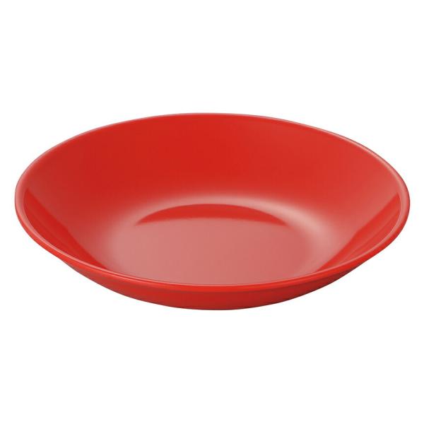 エンテック シンプルメラミン食器 赤 深丸皿20cm SP-115R : キリー
