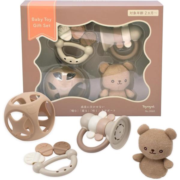 他サイト： ローヤル ベビートイ ギフトセット (くまのぬいぐるみ/歯固め/ホイッスル/やわらかボール) 3060 2ヶ月以上の商品画像