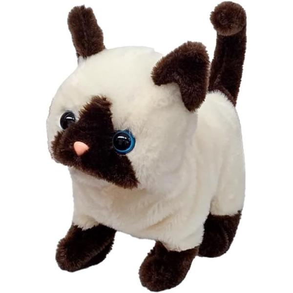 イワヤ ピッコリーネ シャム 動くぬいぐるみ 猫のぬいぐるみ 月の