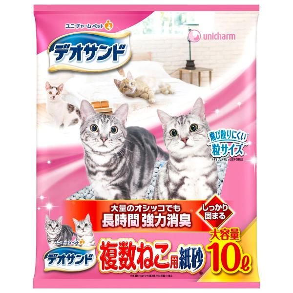 ユニ・チャーム デオサンド 複数ねこ用 紙砂 10L ペット用品 : キリー