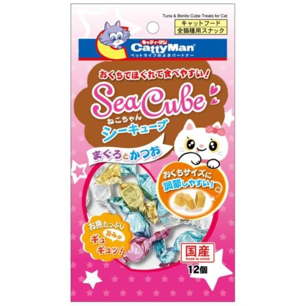 キャティーマン ねこちゃんシーキューブ まぐろとかつお 12個 猫用おやつ