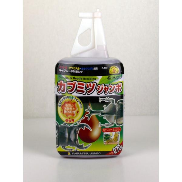【商品名：（まとめ買い）フジコン カブミツジャンボ 270g 昆虫用フード 〔×10〕】　樹液の栄養素を強化配合　　・嗜好性の高いナラやクヌギの樹液の栄養分と香りを理想的に配合した蜜です。　・お得なジャンボサイズ　　【原材料(成分)】　ブド...