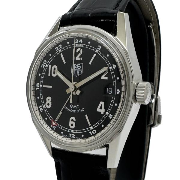 タグホイヤー クラシック カレラ GMT 自動巻き オートマ デイト 黒文字盤 WV2113 メンズ TAGHEUER タグ・ホイヤー