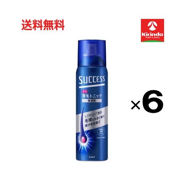 Biore 送料無料 6本セット 花王 サクセス 薬用育毛トニック 無香料