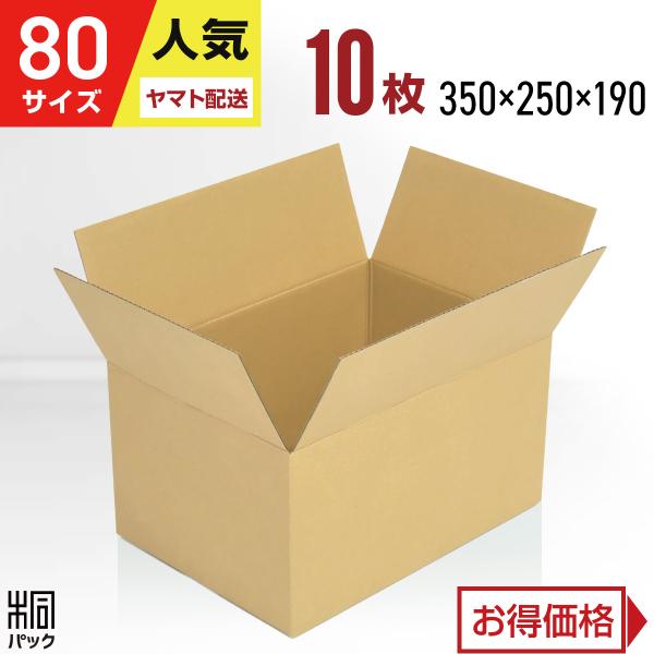 桐パック ダンボール 段ボール箱 80サイズ 定番 A4 国産 10枚セット