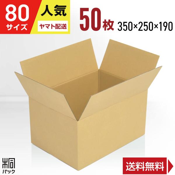 桐パック ダンボール 段ボール箱 80サイズ 定番 A4 国産 50枚セット